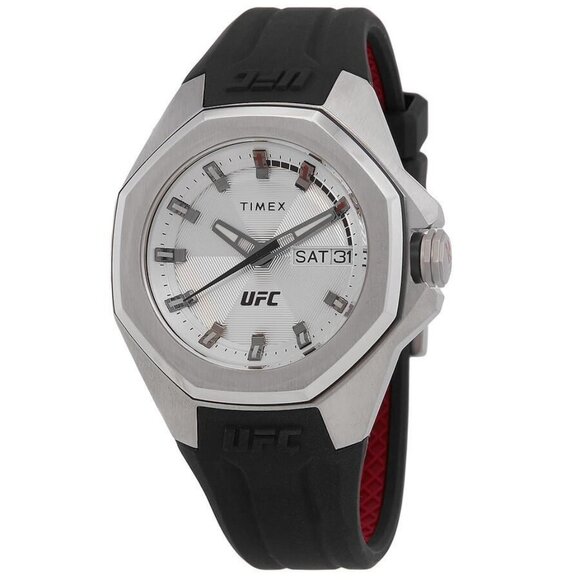 NWT Authentic Timex UFC Pro Quartz Silver Dial Men's Watch - Picture 1 of 3